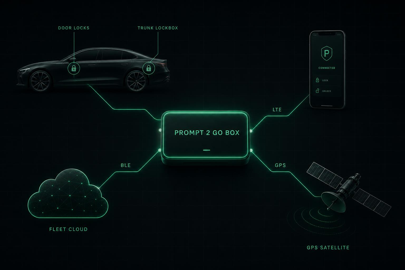Graphic signal map of the Prompt2Go Box